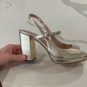 Nina Platinum Soft Crackle Heels